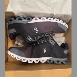 NEW Men's On Running Cloudflow V3 (Color Black/Asphalt, Size 12 Wide)